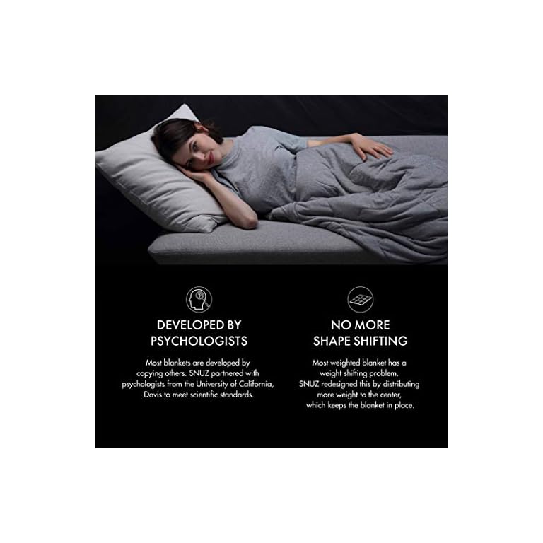 SNUZZZZ Weighted Blanket Adult w/Summer Cooling and Fleece Warm Duvet