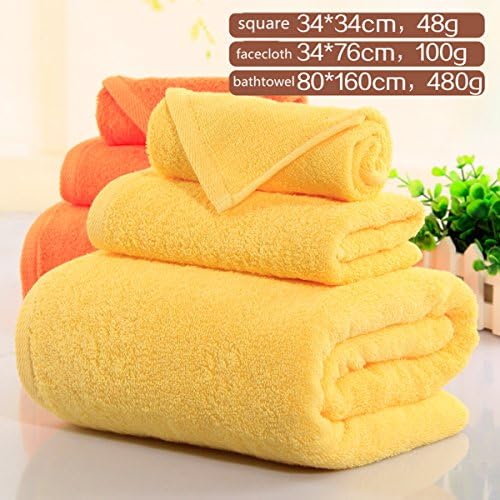 BeiBeiLove Microfiber Travel Towel Set (3 Towels) with Large 30 X 60" Body Towel | Ultra-absorbent, Antibacterial, Quick Dry Towel | High Quality Fast Drying Towels(Yellow)
