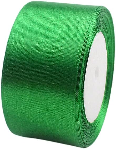POPOYU Green Satin Ribbon 23 m 50 mm Wide for Wedding Car Craft Gift
