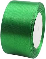 POPOYU Green Satin Ribbon 23 m 50 mm Wide for Wedding Car Craft Gift