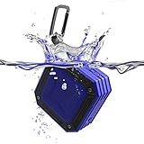 ISSIKI Electronics Portable Waterproof IP67 Wireless Speaker 1800mAh Rechargeable Battery, Outdoor and Shower 5W - Black and Blue