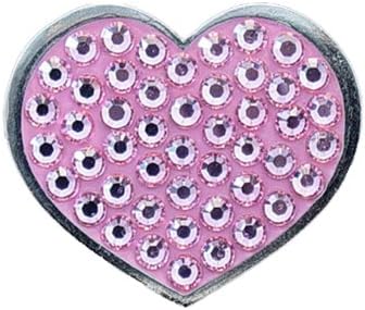 Bella Crystal Heart Hat Clip Set, Pink