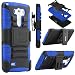 LG G3 Case, ULAK Dual Layer Holster Case with Kickstand and Locking Belt Swivel Clip for LG G3, Armor Protective Case Cover for G3 with Screen Protector + Stylus (Blue)