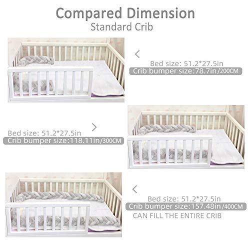 crib bumper dimensions