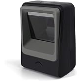 Handsfree 2D 1D Barcode Scanner,Alacrity QR Omnidirectional Desktop Bar Code Reader Scanner, Capture Barcodes from Mobile Phone Screen, Black