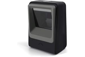 Handsfree 2D 1D Barcode Scanner,Alacrity QR Omnidirectional Desktop Bar Code Reader Scanner, Capture Barcodes from Mobile Phone Screen, Black