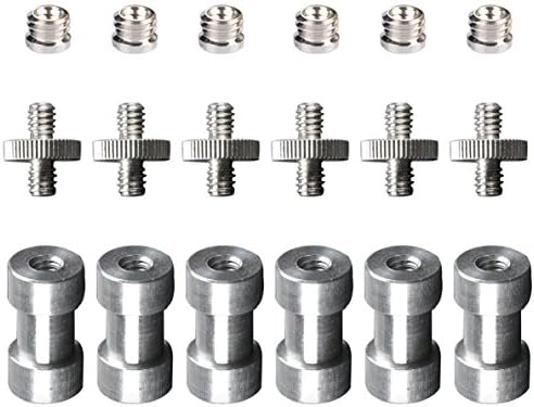 Myarmor 18点セット カメラネジ 1 4インチ 3 8インチ 兼用 カメラ ライトスタンド 三脚 ネジ アダプター 一脚 ボールヘッド 用 傘ホルダー アダプターねじ ダボネジ スピゴット