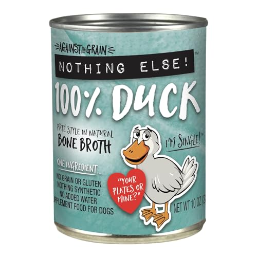 AGAINST THE GRAIN NOTHING ELSE GRAIN FREE ONE INGREDIENT 100% DUCK CANNED DOG FOOD, PACK OF 1