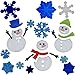 Gel Charms Christmas Window Clings Snowman and Snowflakes
