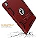 TIANLI Case for iPad Air 2 ArmorBox [Three Layer] Convertible [Heavy Duty] Rugged Hybrid Protective with Kickstand,Red/Black