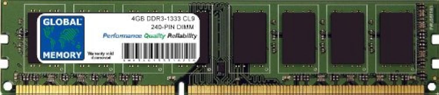 4GB DDR3 1333MHz PC3-10600 240-PIN DIMM MEMORY RAM COMPATIBLE WITH PC DESKTOPS/MOTHERBOARDS