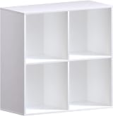 Vida Designs Durham 4 Cube White Bookcase Storage Organizer Living Room view 6