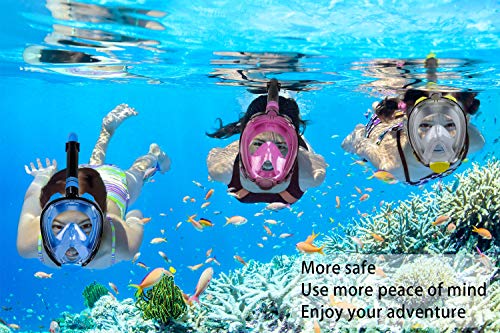 image for CYOUH Full Face Snorkel Mask, Foldable Snorkeling Mask with Detachable