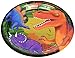 Amscan Prehistoric Party Dinosaur Metallic Dinner Plates, Multicolor, 9