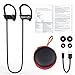 HiGoing Wireless Sport Headphones Bluetooth Earbuds with Mic Workout Sweatproof Running Earphones with Earhook Stereo Noise Cancelling Headset, Black/Gray