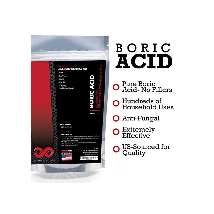 Boric Acid Powder HUGE 2 LB Bag, Hundreds of Household Uses