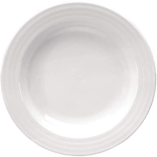 Paquete de: 4 Plato hondo Intenzzo porcelana blanca 230mm: Amazon ...