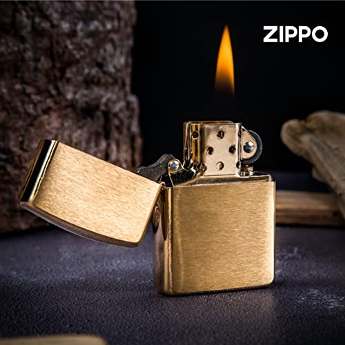 Zippo 204B New Windproof Lighter - Brushed Brass
