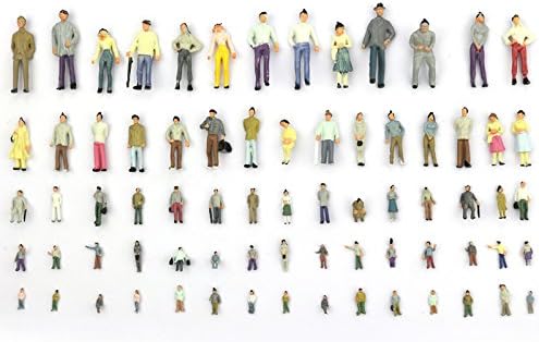 DIPPER 1:150 scale N gauge plastic color painted miniature model people figures for train model and architectural model(100pcs mixed packing)