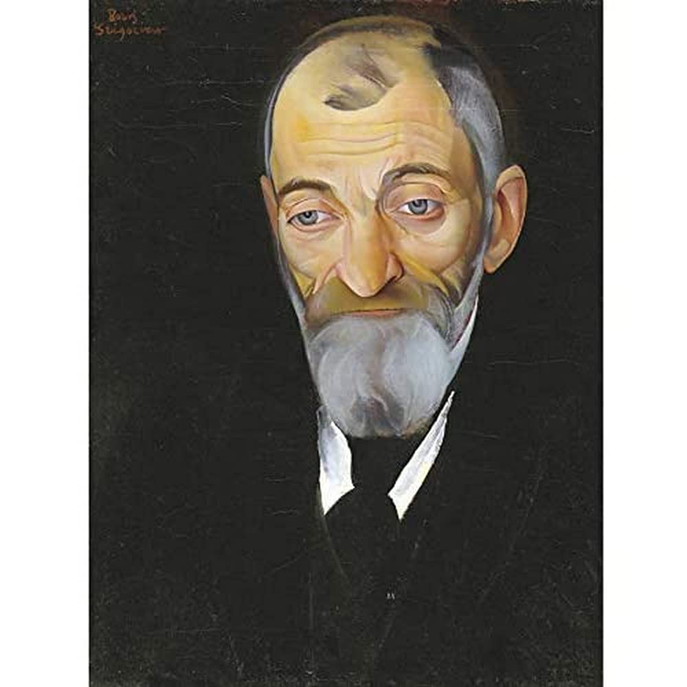 Grigoriev Portrait Lev Shestov Malerei Kunstdruck Leinwand Premium Wanddekoration Poster Wandbild