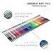 Glitter Gel Pens by Doodle Art Pro-40 Professional Glitter Neon Coloring Pens Set-25% More Ink-Unique Glitter Markers-Perfect for Adult Coloring Books