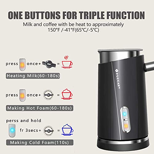 Huogary Milk Frother Electric Automatic Milk Warmer, Stainless Steel Milk Steamer and Frother with H - //coolthings.us