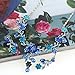 EVER FAITH Flower Leaf Necklace Earrings Set Austrian Crystal Silver-Tone - Blue