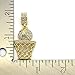 Mens Gold Tone Basket Ball Pendant Hip-Hop 3mm 30