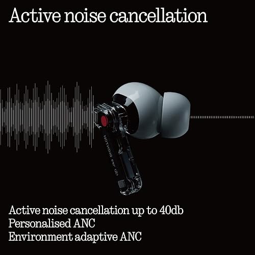 Nothing Ear Wireless Earbuds Active Noise Cancellation to 40 db