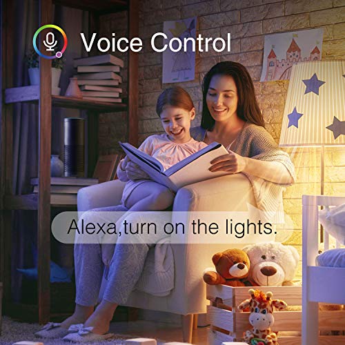WiFi Smart Light Bulb Works with Alexa Google Home & IFTTT, Gosund A19 E26 LED Smart Bulb RGB Color Changing Dimmable, No Hub Required, Soft White (4 Pack)