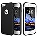 ULAK iPhone 6 Case, iPhone 6S Case Black, Sugar Candy Series Slim Fit Silicone & Hard PC Dual Layer Anti-Slip Drop Protection Case for Apple iPhone 6 & 6S 4.7 Inch, Black