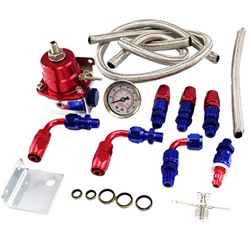 Universal Adjustable EFI Aluminum Fuel Pressure Regulator Kit with 60