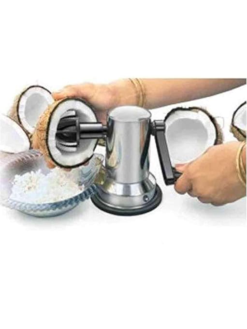 Askon Stainless Steel Coconut Scraper with Vacuum Base, Coconut Grater