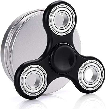 DWJ Fidget Hand Spinners Stress Reducer Toy for Killing Time and Stress Relief-Best for EDC Focus, ADHD Anxiety Adult Children (Black)
