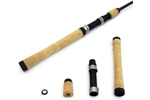 TEAMWILL Composite Cork Spinning Fishing Rod Handle for Rod Building Grip with Reel Seat