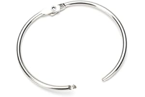 Coideal Loose Leaf Binder Rings 2.5 Inch, 20 Pack Large Openable Metal Book Rings, Easy to Open and Close, Silver Circular Shower Curtain Ring Loops for Drape, Bathroom, Office (2 1/2 Inch)