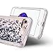 iPhone 7 Case, iPhone 7 Flowing Liquid Case, WeLoveCase 3D Creative Floating Luxury Bling Sequins Shiny Sparkle Glitters Adorable Quicksand Hard Case with TPU Bumper Frame for iPhone 7 4.7