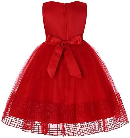 Baby Toddler Girls Christmas Clothes Birthday Party Dress 1-9 Years Old Kids Lace Bowknot Wedding Princess Dress