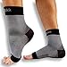 RiptGear Plantar Fasciitis Socks for Women and Men - Ankle Brace with Arch Support - Ankle Compression Sleeve to Reduce Swelling for Foot Pain Relief - (Large) (Black)