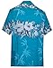 Hawaiian Shirt 35 Mens Bamboo Tree Print Beach Aloha Party Holiday Turquoise L