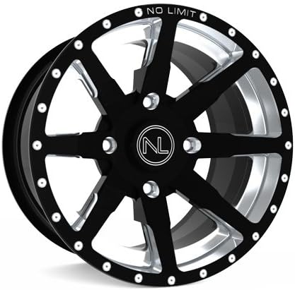 No Limit AG5601PB 14x6 Octane ATV Wheel in Positive Bullet Style for Polaris - Gloss Black
