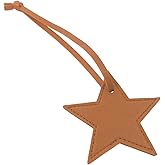 MEIBAOGE Star Shaped Leather Luggage Charm Versatile Five-Pointed Star Keychain for Women Girls Fashionable Bag Accessory