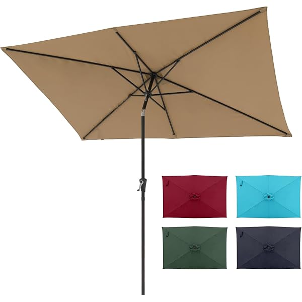 cobana patio umbrella rectangular Amazon.com : COBANA 6.6 x 9.8ft Rectangular Patio Umbrella, Outdoor Table Market  Umbrella with Push Button Tilt/Crank,Patio Umbrella Rectangular for  Backyard, Garden, Drak Green : Patio, Lawn & Garden