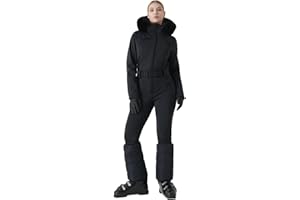 MOUS ONE Womens Ski Suit One Piece Snowsuit Slim Insulated Jumpsuit Warm Waterproof Outdoor Sports Outerwear