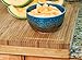 Lipper International Bamboo Wood Over-the-Counter-Edge Kitchen Cutting and Serving Board, 17-5/8