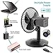 OPOLAR First Oscillating Mini Fan, AA Battery (not Included) Operated or USB Powered, Portable Table Fan, 3 Speeds, Adjustable Head, Enhanced Airflow and Low Noise, Personal Office Fan for Home
