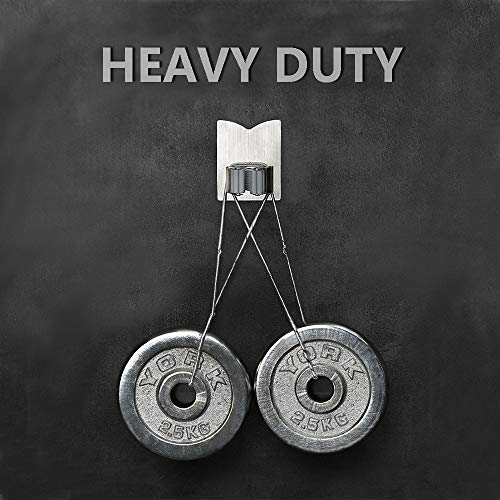 Mop Broom Holder Racks 304 Stainless Steel 3M Self Adhesive Heavy Duty Wall Mounted Mop Organizer Storage Clip Multi-Used for Garage Kitchen and Bathroom (2 Pack)