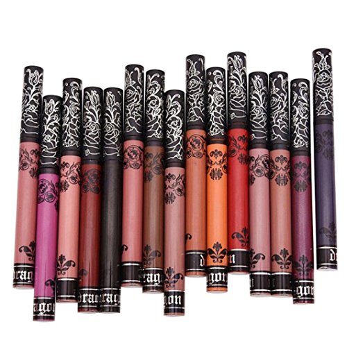Lip Gloss Set, Vanvler 15Pcs { Waterproof Matte Liquid Lipstick } Long Lasting Lipgloss Pen (Multicolor)