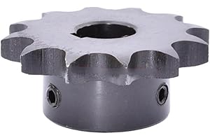 KENGBI 1pcs 10T-17T 08B Industrial Transmission Sprocket Steel Chain Gear 10 12 13 14 15 16 17 Tooth Keyway Hole 15-32mm(10Teeth 15mm (Keyway 5mm))