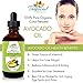 Tropical Holistic 100% Pure Organic Refined Avocado Oil, 4 oz - Virgin Cold Pressed Carrier Oil for Hair DIY, Face, Skin, Nails, Body
